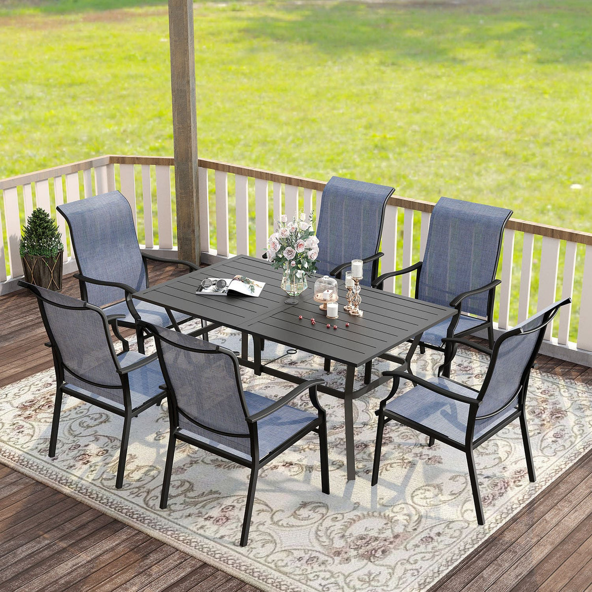 Mainstays Blue Card Table Set Mainstay Patio Sets Mainstays
