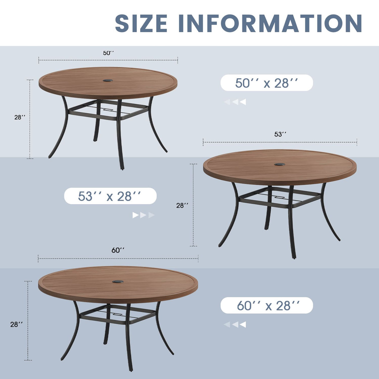 Vicllax 7/9 Pieces Outdoor Dining Set, Metal Round Dining Table and Premium Swivel Chairs
