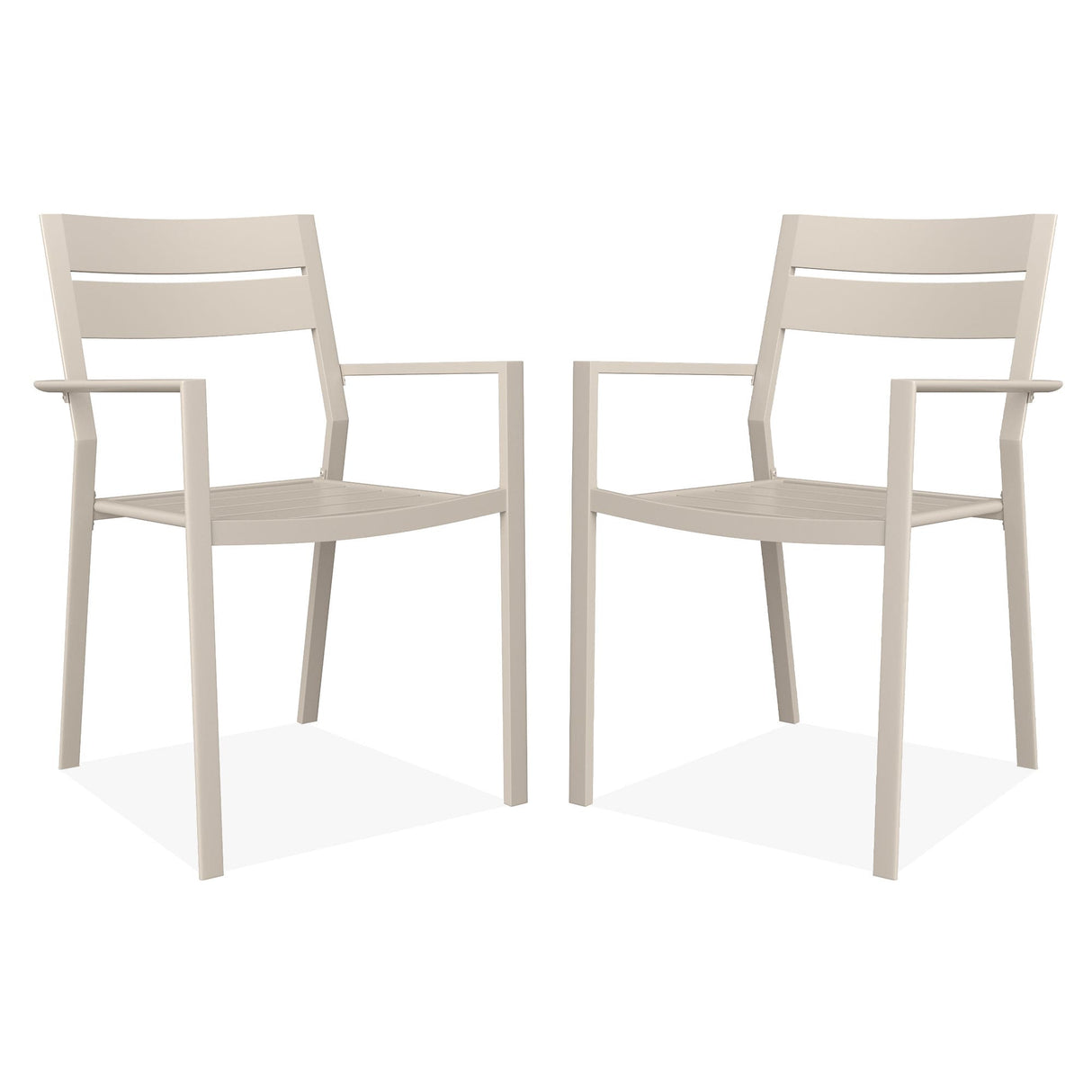Vicllax Outdoor Patio Dining Chairs Stackable Metal Chairs