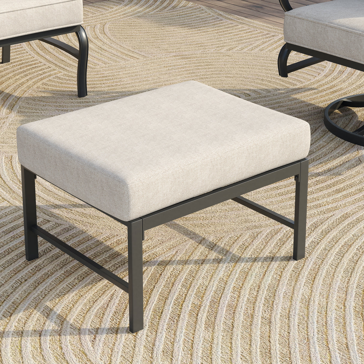 Vicllax Outdoor Patio Conversation Sofa, Love Seat Glider, and Swivel Chairs