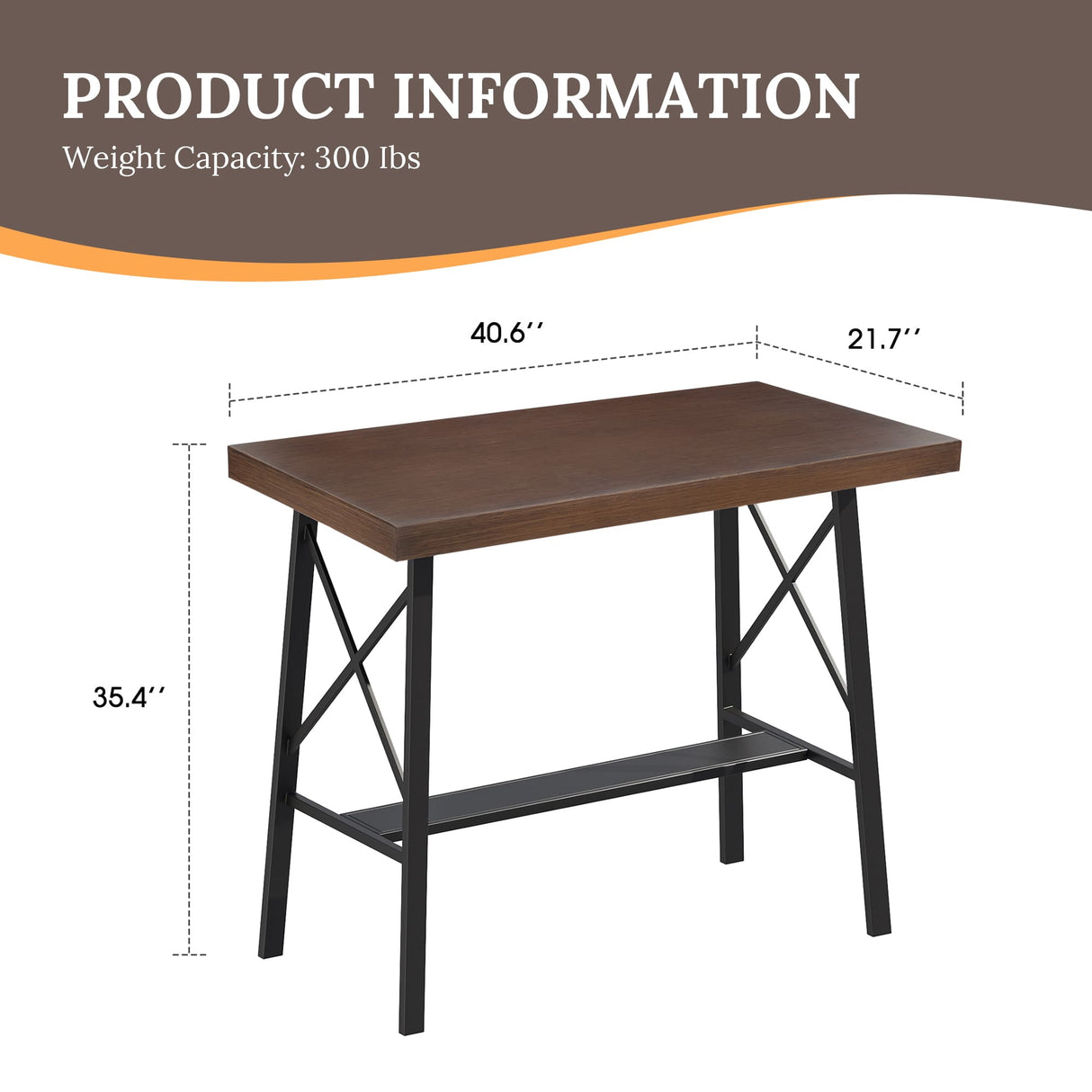 Vicllax Mesa de bar para patio, barra de exterior, altura, mesa de pub rectangular
