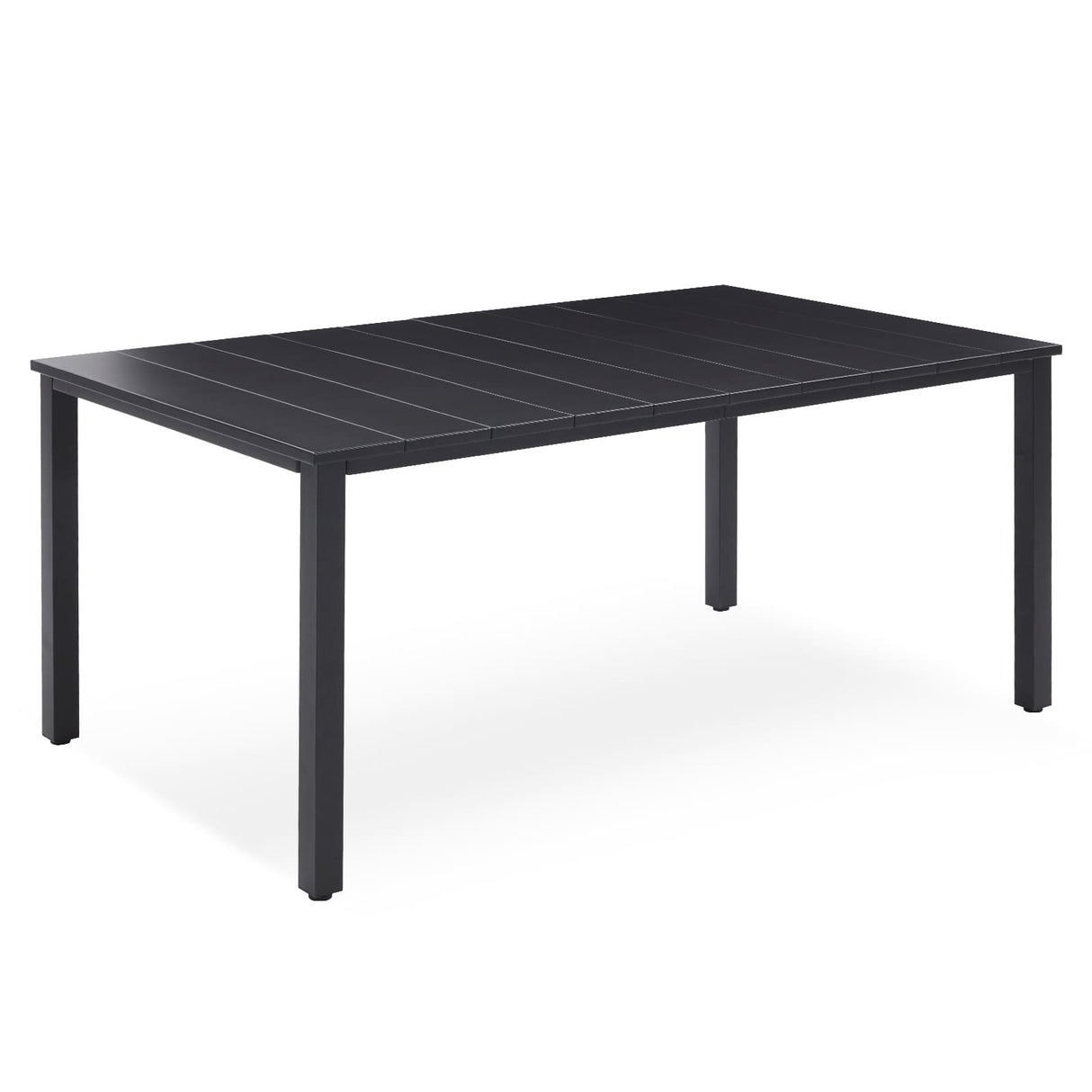 Vicllax Outdoor Patio Metal Dining Table for 4/6