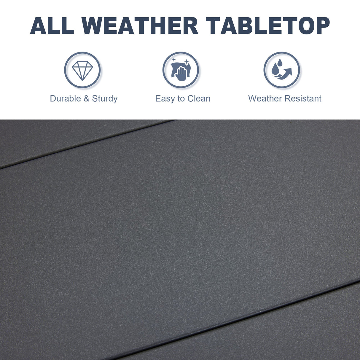 VICLLAX 3 Pieces Outdoor Dining Set, Set of 2 Patio Swivel Dining Chairs and 28" Square Table