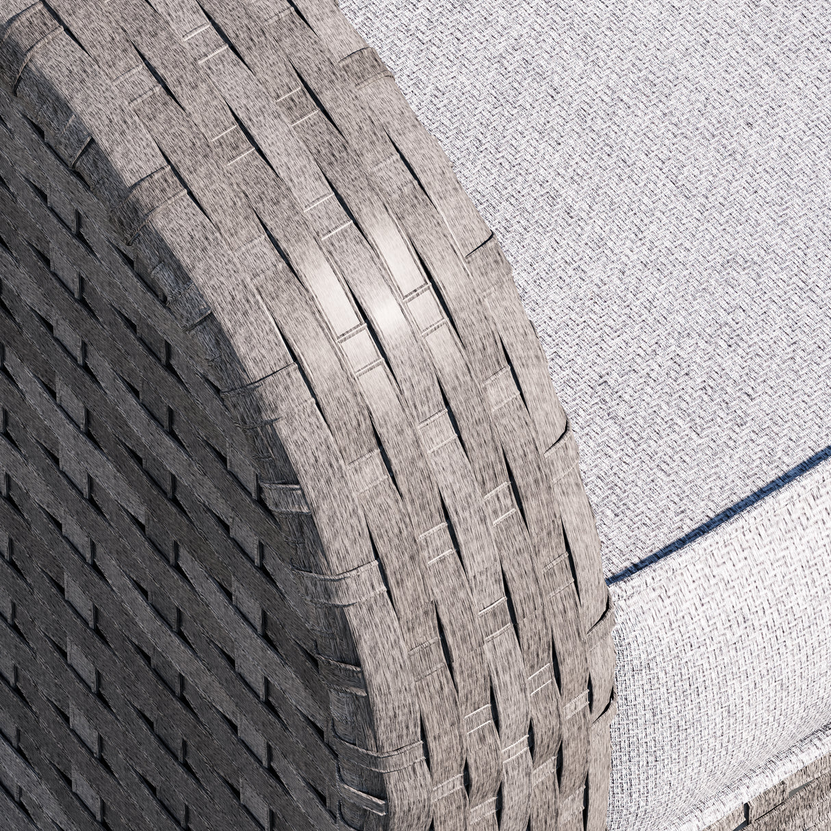 Vicllax Patio Wicker Oasis Lounge Sofa, 3-Seater Sofa