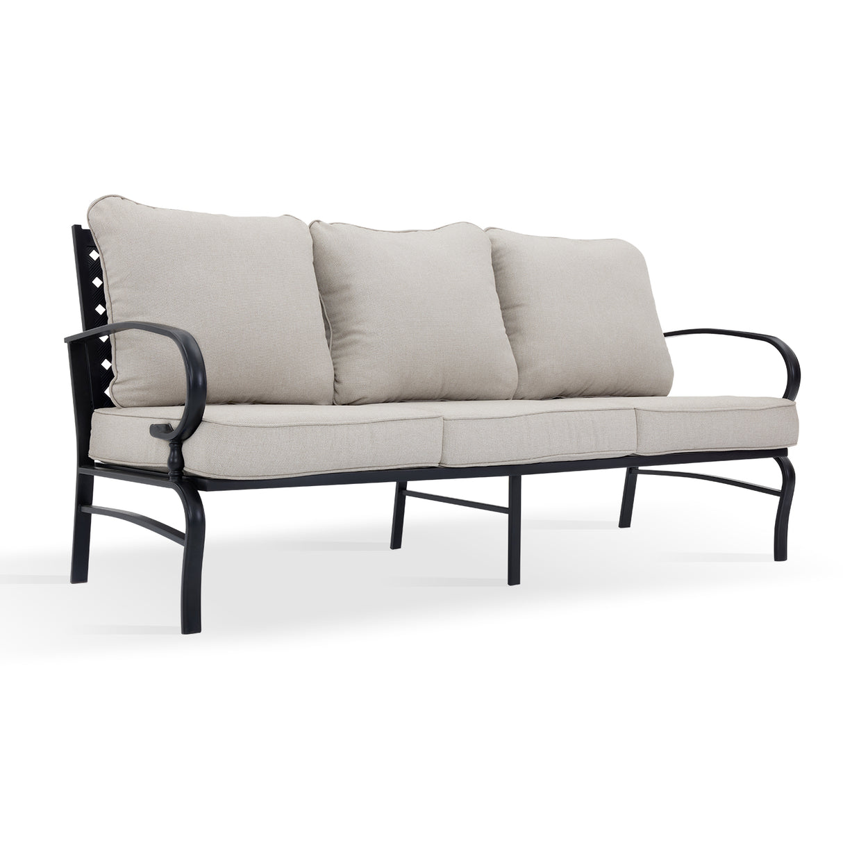 Vicllax Outdoor Patio Conversation Sofa, Love Seat Glider, and Swivel Chairs