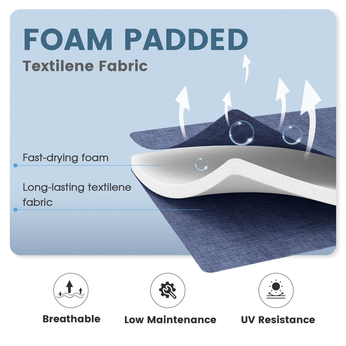 Vicllax 7 Pieces Outdoor Dining Set with Rectangular Dining Table and Padded Swivel Chairs