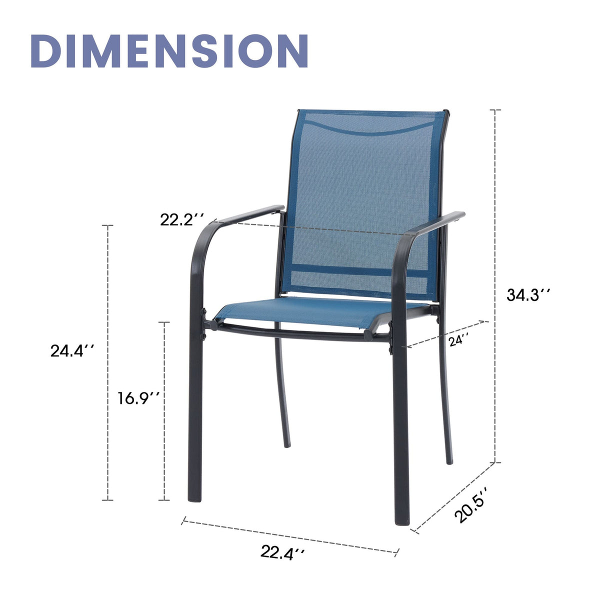 Vicllax 9-Piece Outdoor Dining Set with Patio Round Metal Table and Stackable Sling Chairs