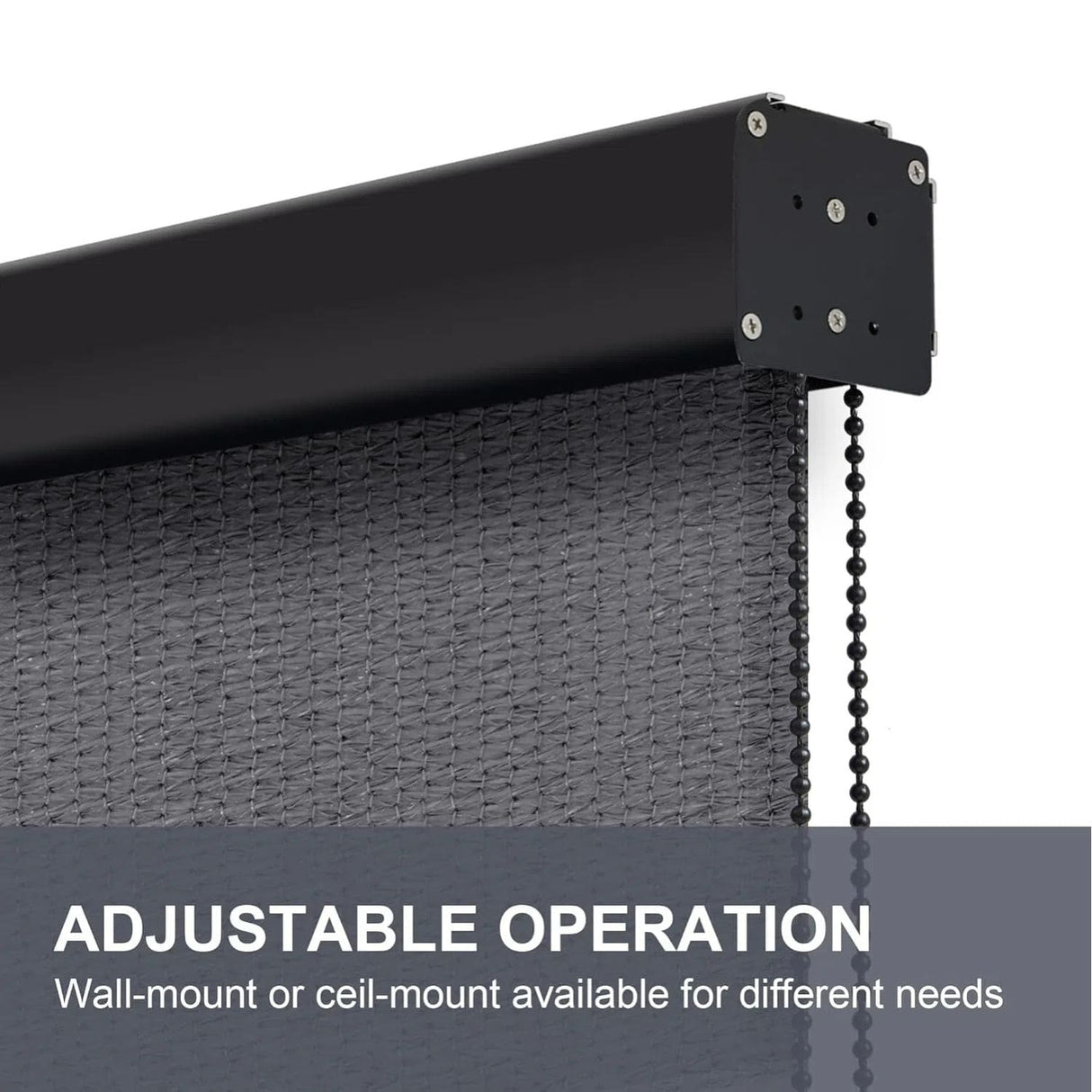 Vicllax Roller Shade, Patio Roll Up Sun Blocking Roller Shade with Aluminum Valance