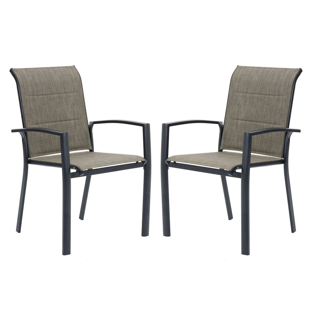 Vicllax Outdoor Padded Stackable Sling Dining Chair