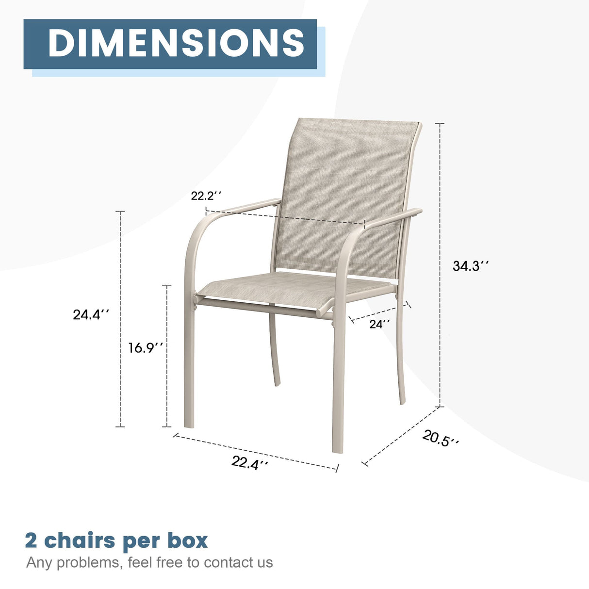 Vicllax 9-Piece Outdoor Dining Set with Patio Round Metal Table and Stackable Sling Chairs