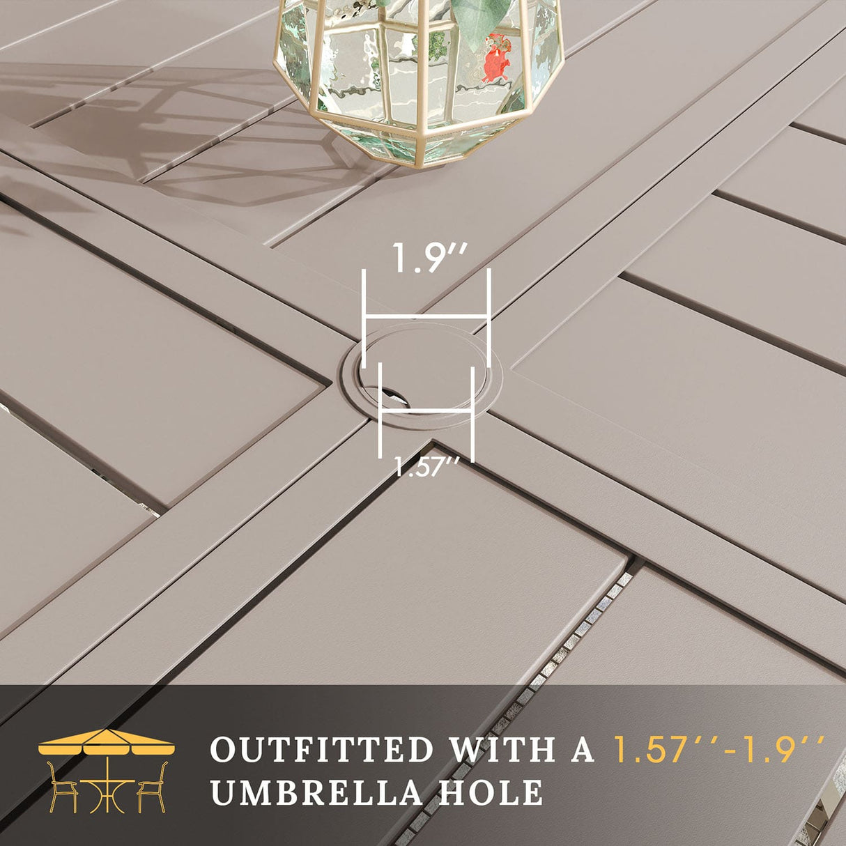 Vicllax Outdoor Dining Set of 8/10, Round Metal Table and Stackable Padded Chair Set of 8, 10