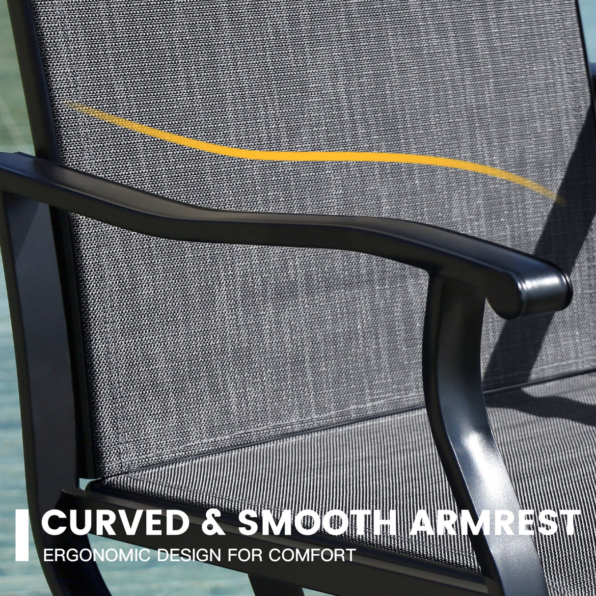 Vicllax Patio Swivel Chairs Set of 2/4/6, Outdoor 360 Degree Metal Swivel Sling Chairs