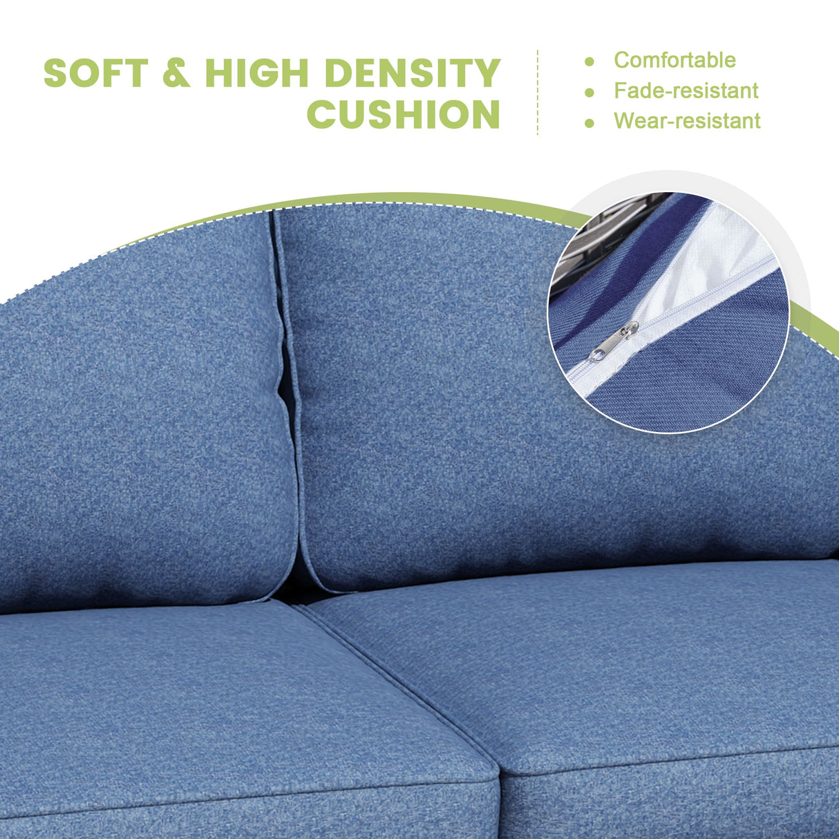 Vicllax Garden Conversation Set with Cushioned Sofa Chairs, Ottomans and Coffee Table