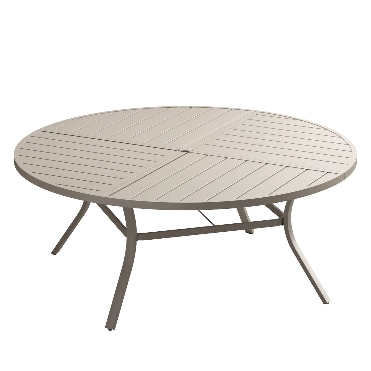 Vicllax Round Patio Dining Table for 10, 63" Outdoor Large Metal Table