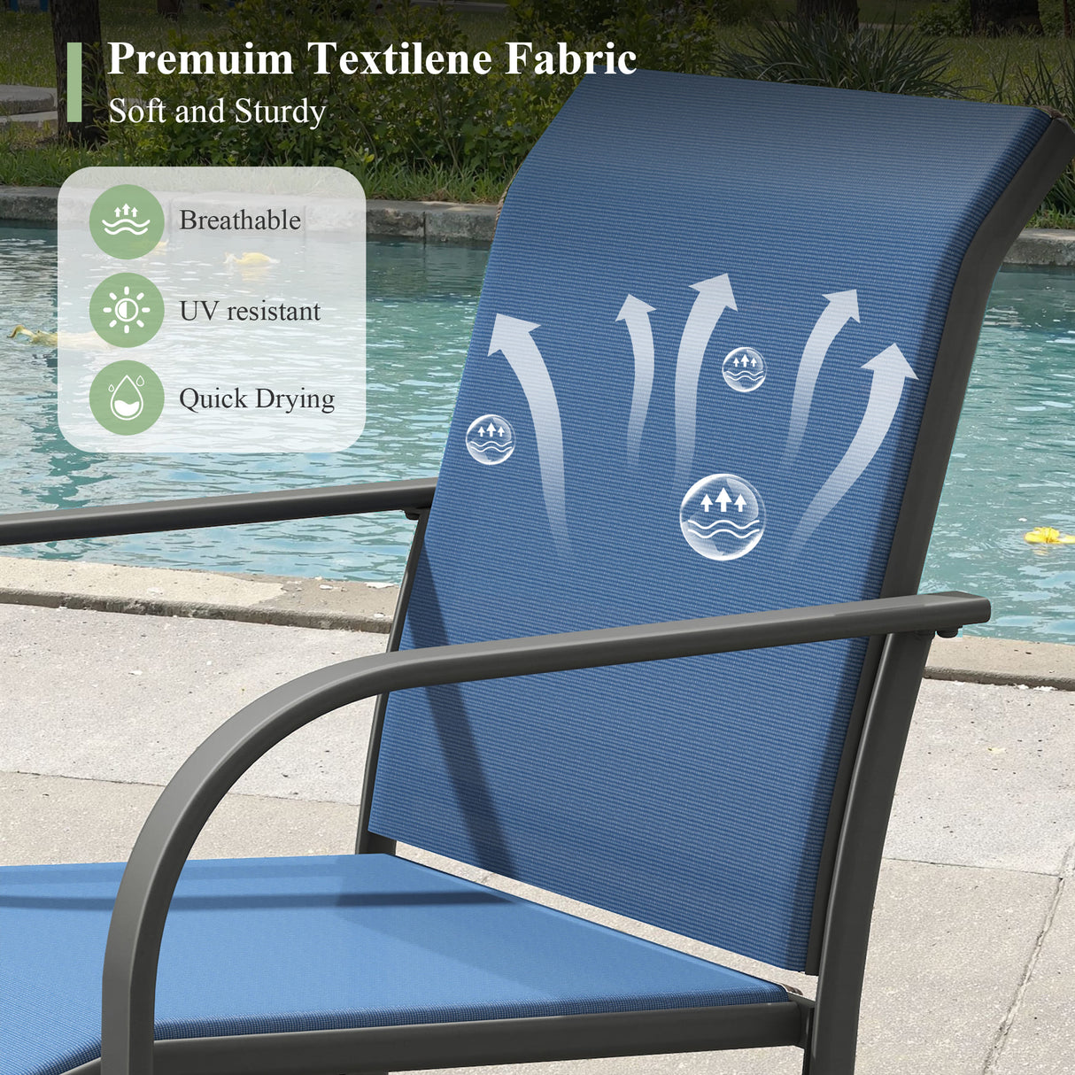 VICLLAX 11-Pcs Outdoor Dining Set, 63” Round Metal Table with Umbrella Hole & 10 Stackable Chairs