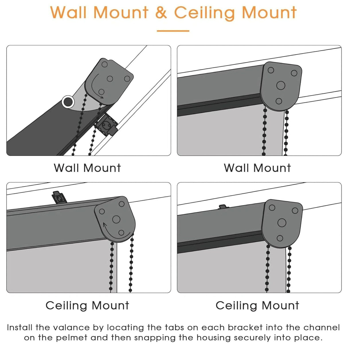 Vicllax Roller Shade, Patio Roll Up Sun Blocking Roller Shade with Aluminum Valance