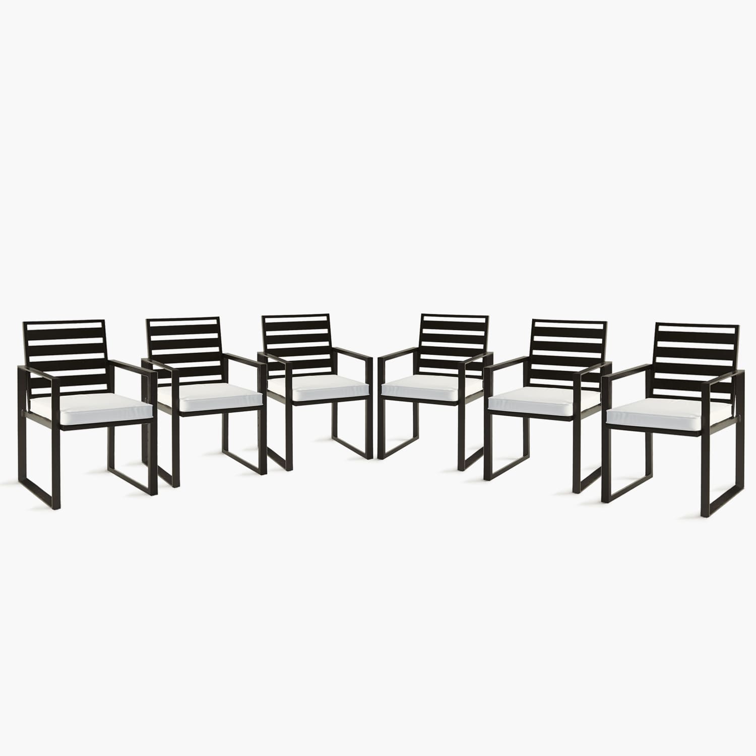 outdoor dining chair, patio metal chairs, set of 6