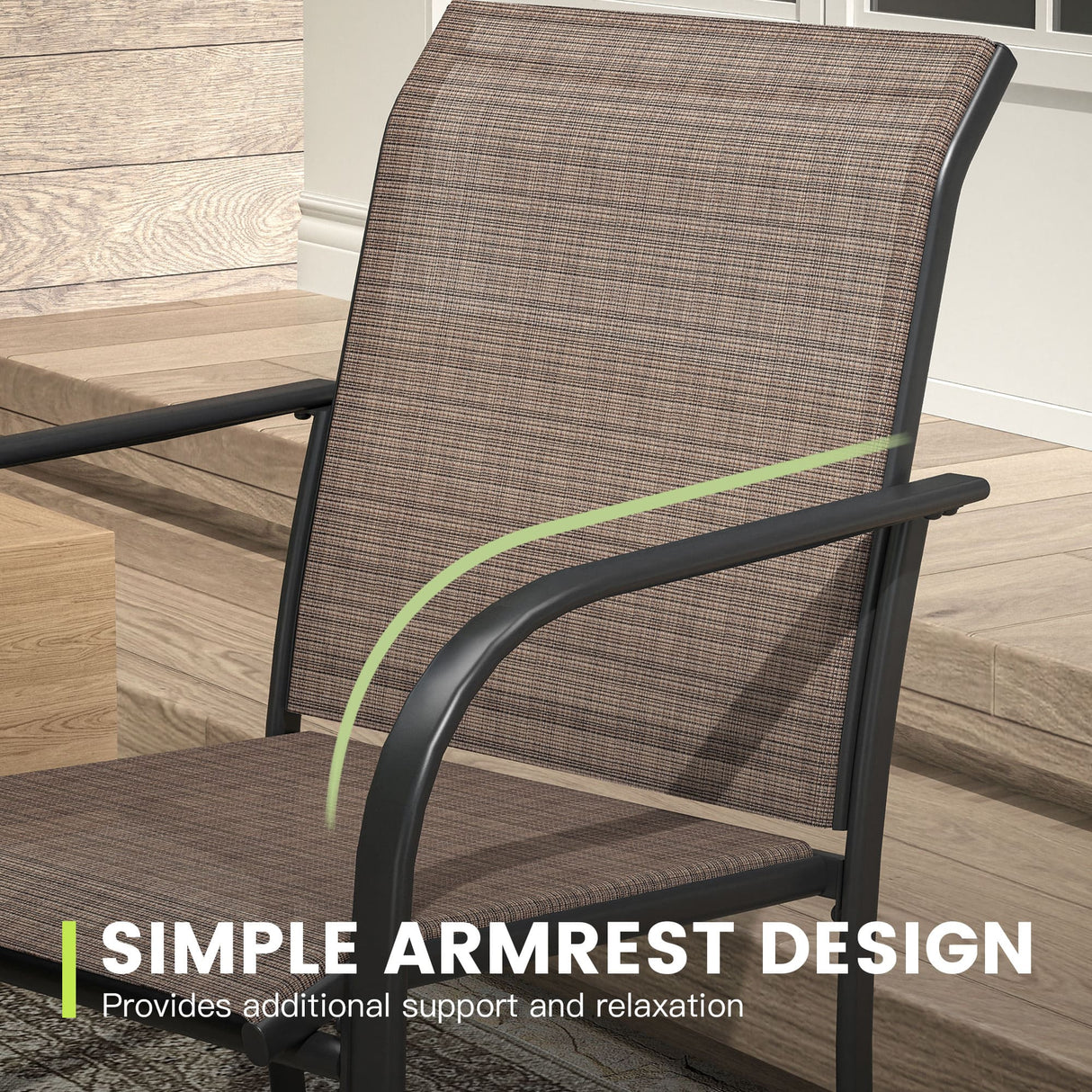 VICLLAX 5/7 PCS Patio Dining Table Set, Round Metal Table with Shelf and Stackable Sling Chair