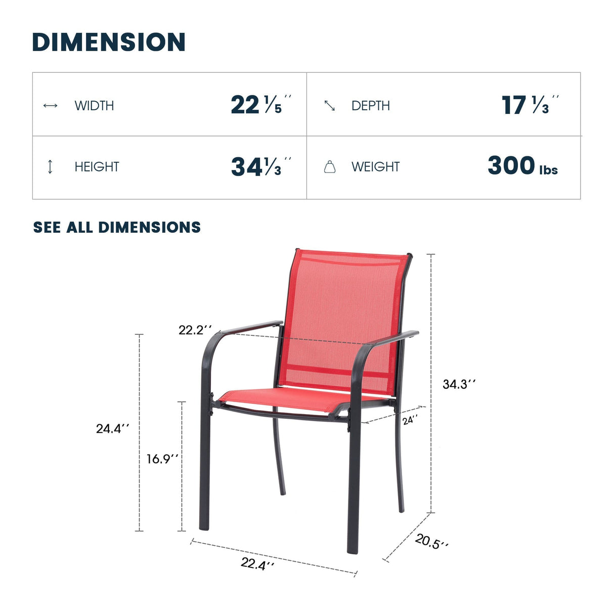 VICLLAX 7/9/11 PCS Patio Dining Table Set, Round Metal Table and Stackable Sling Chair