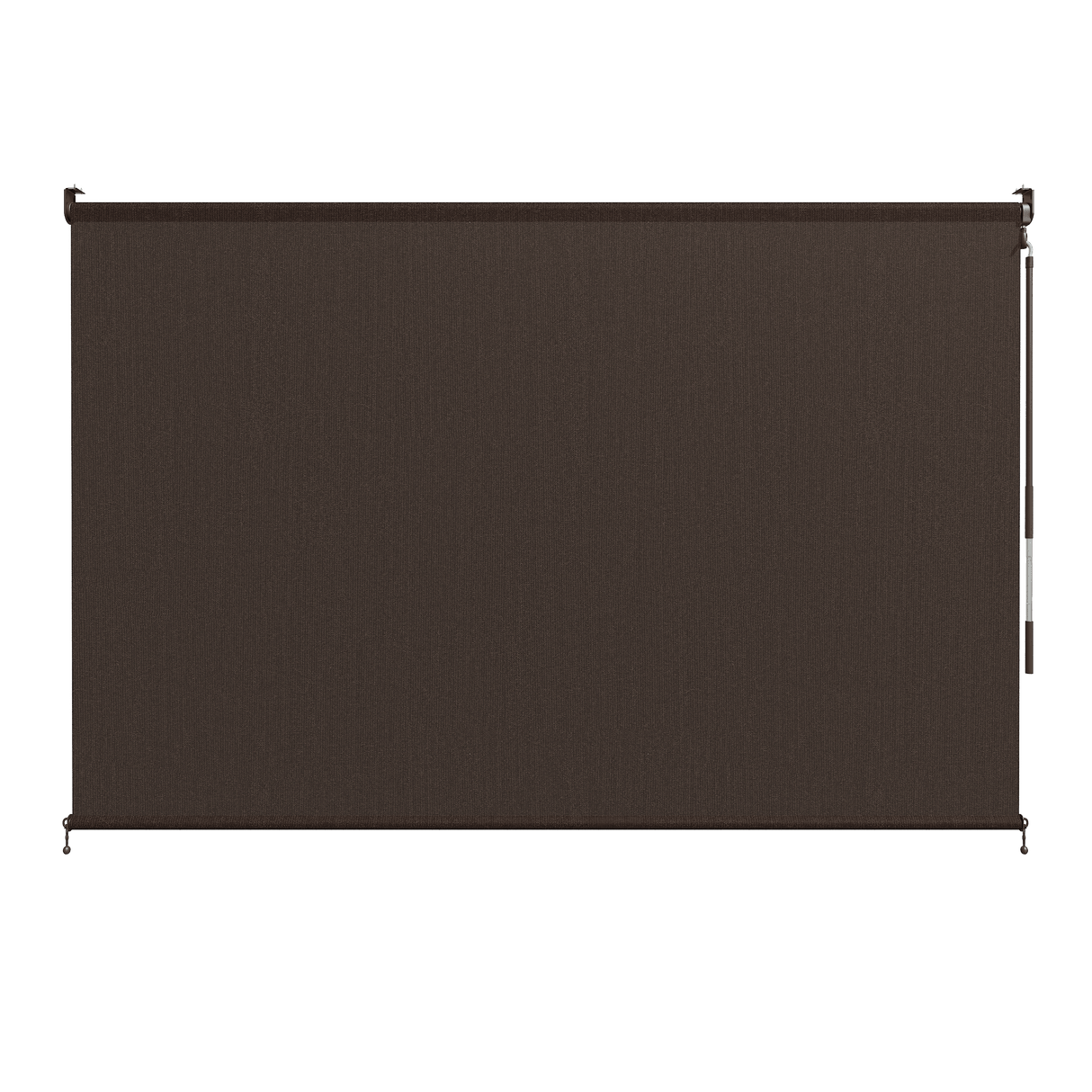 Vicllax Outdoor Cordless Sun Blocking Roller Shade, Patio Crank Roll Up Sun Shade