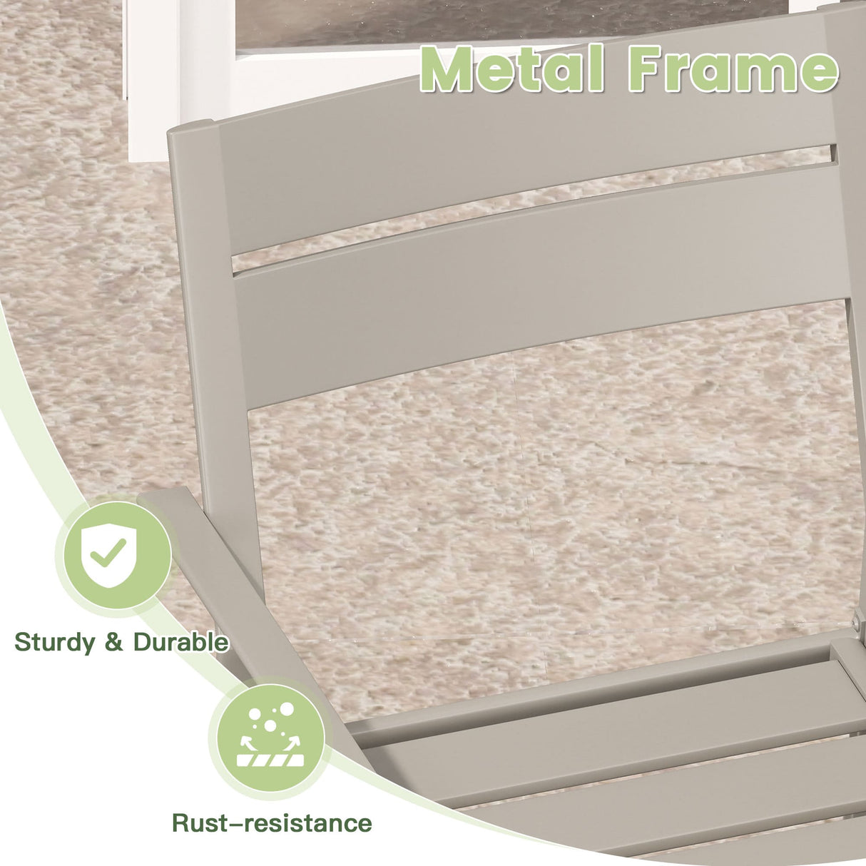 Vicllax 5 Pieces Outdoor Dining Set with 41" Round Metal Table and Armrest Chairs