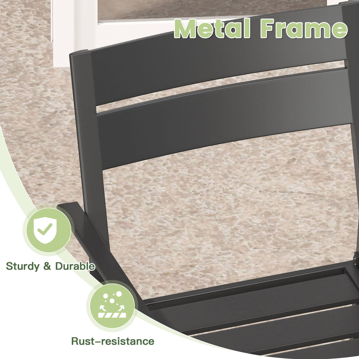 Vicllax 5 Pieces Outdoor Dining Set with 41" Round Metal Table and Armrest Chairs