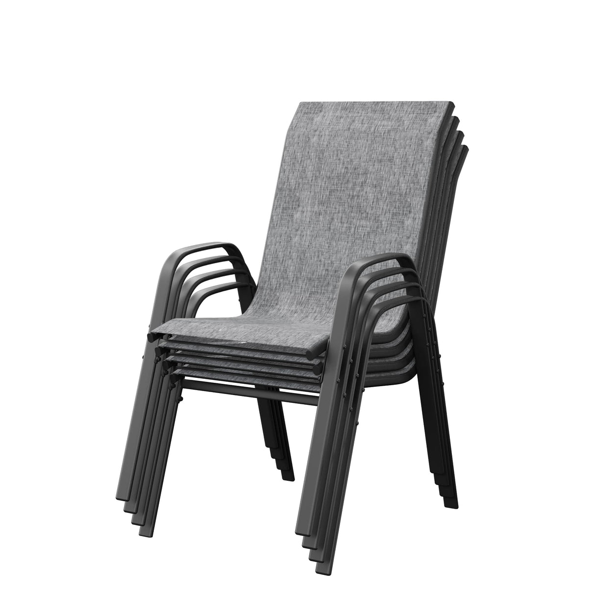 Vicllax Horizon Stackable Outdoor Contoured Sling Chair, Set of 2/4