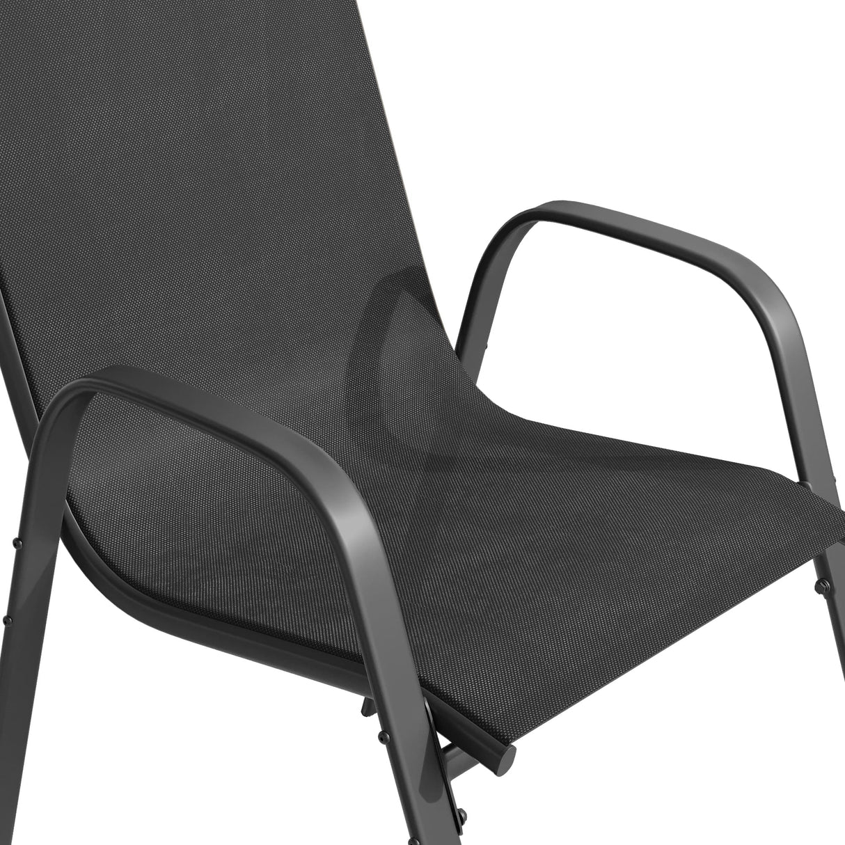 Vicllax Horizon Stackable Outdoor Contoured Sling Chair, Set of 2/4