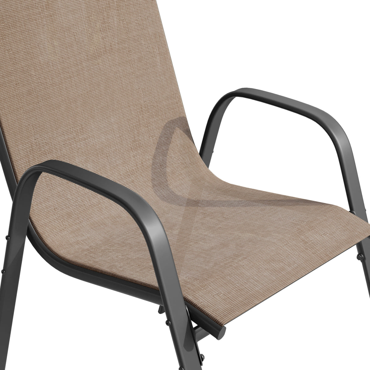 Vicllax Horizon Stackable Outdoor Contoured Sling Chair, Set of 2/4