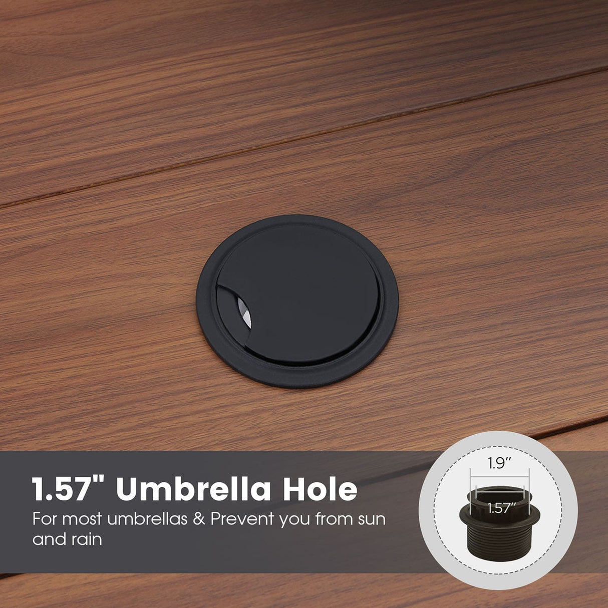 Vicllax 5 Pieces Outdoor Dining Set, 37.8" Metal Sqaure Table with Storage Shelf and Swivel Dining Chairs