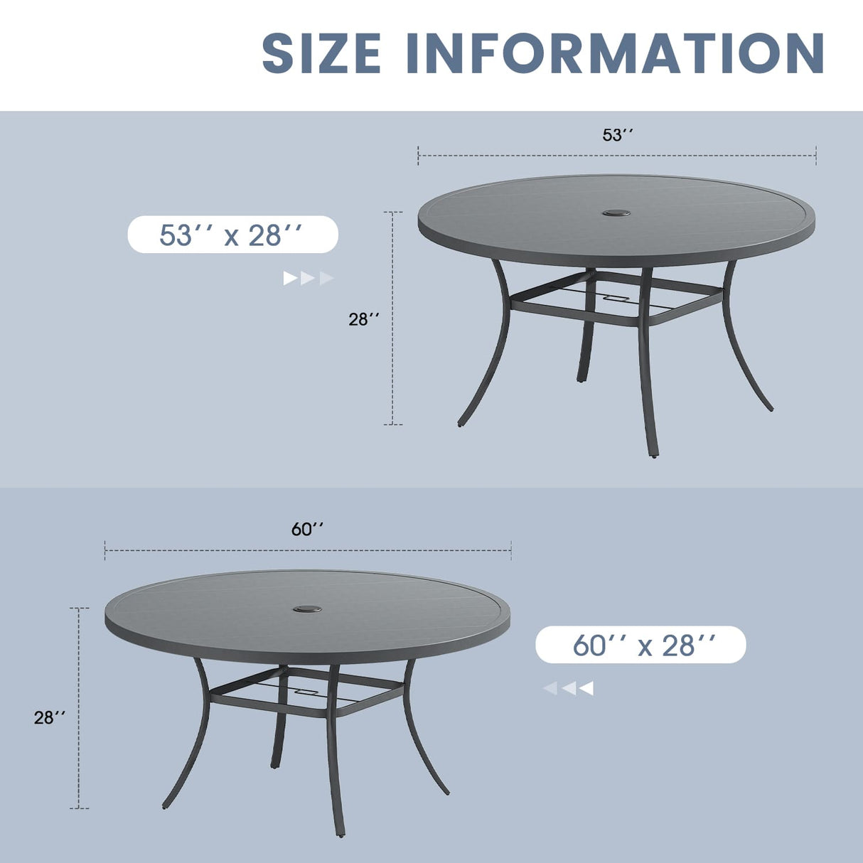 Vicllax 9-Piece Outdoor Dining Set with Patio Round Metal Table and Stackable Sling Chairs
