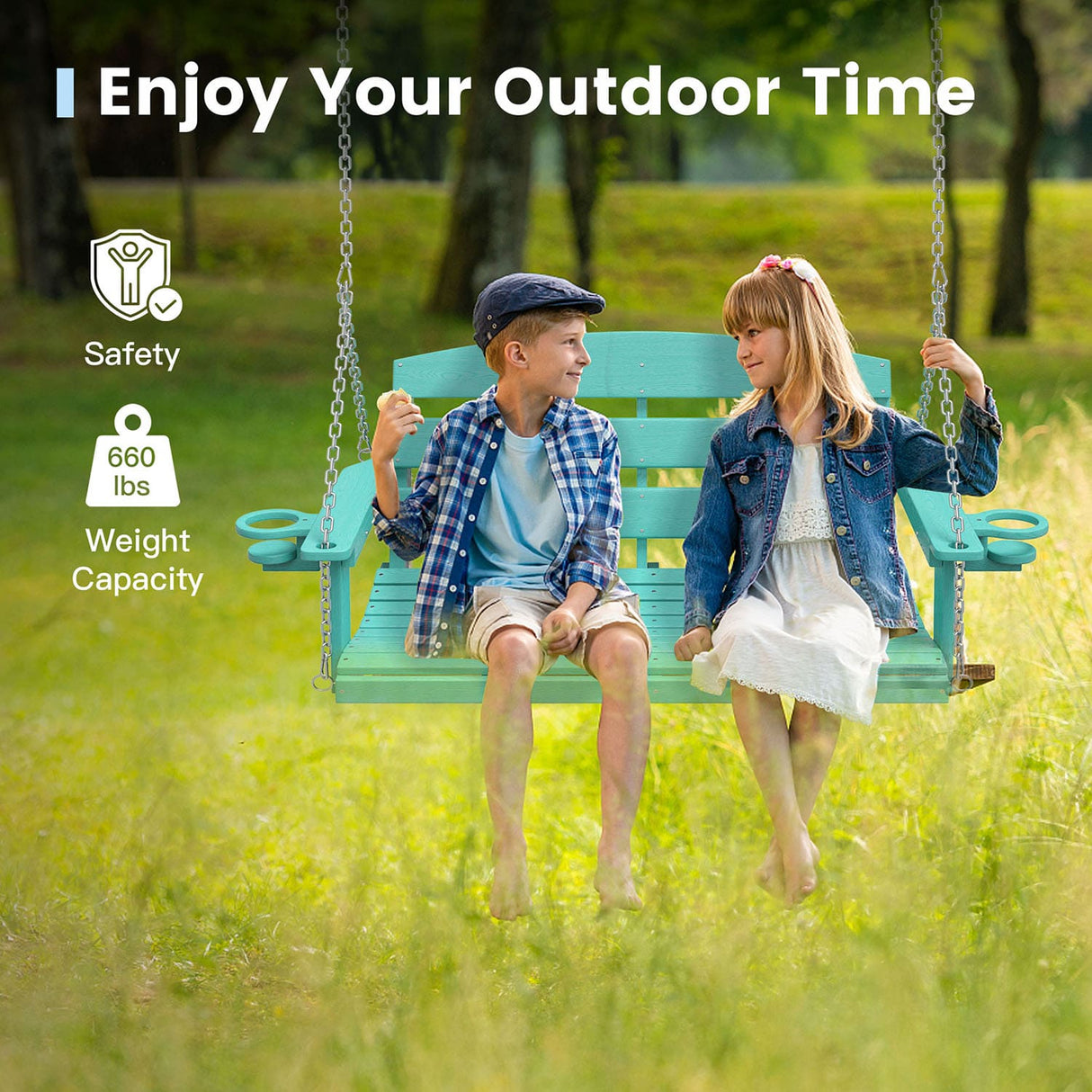 Vicllax Mesa de comedor y sillas de comedor de metal para patio con juego de cojines azules, juego de sillas de comedor de patio de 5/7 piezas