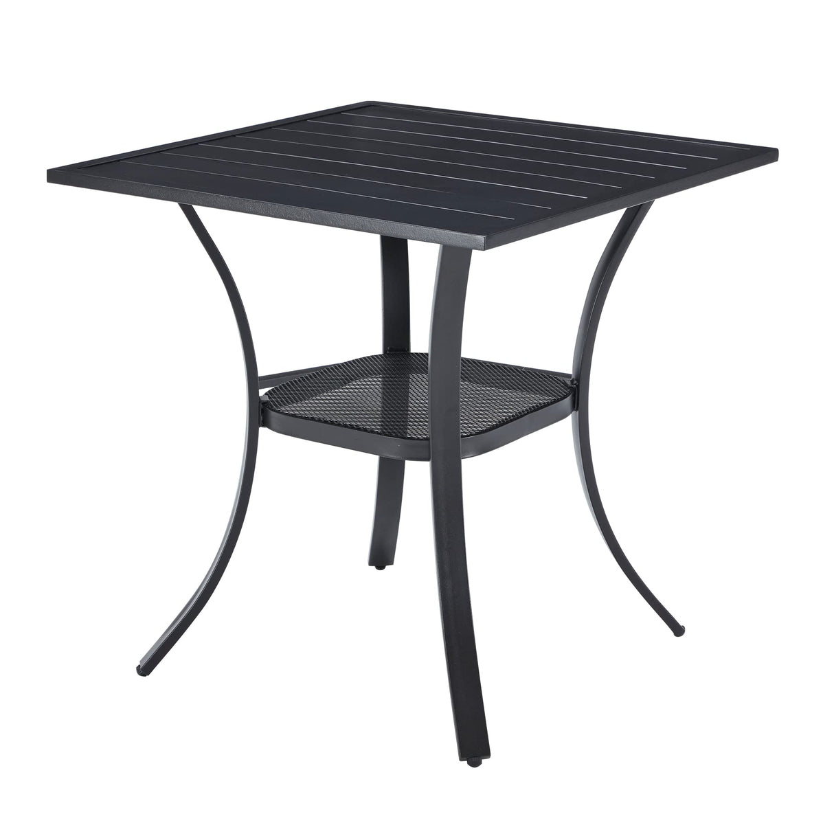 Vicllax Mesa cuadrada pequeña para exteriores, mesa de bistró para patio