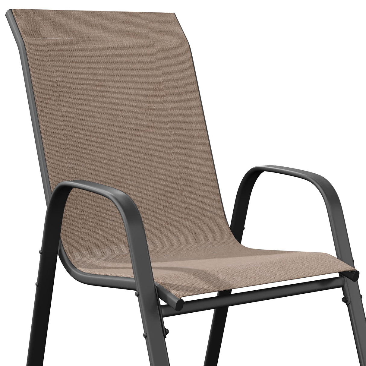 Vicllax Horizon Stackable Outdoor Contoured Sling Chair, Set of 2/4