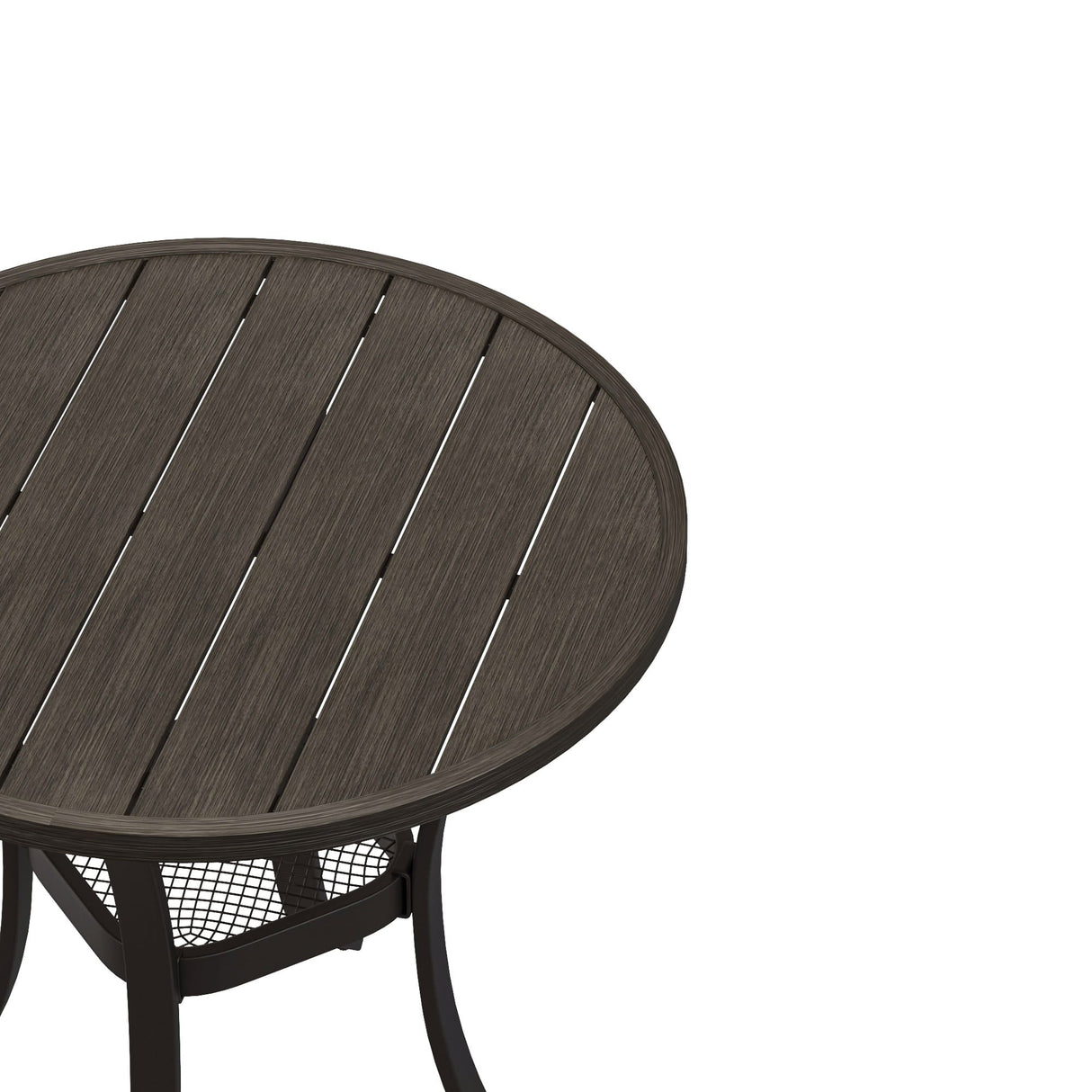 Vicllax 3-Piece Patio Bistro Set, Outdoor Stackable Sling Chairs and Metal Round Table