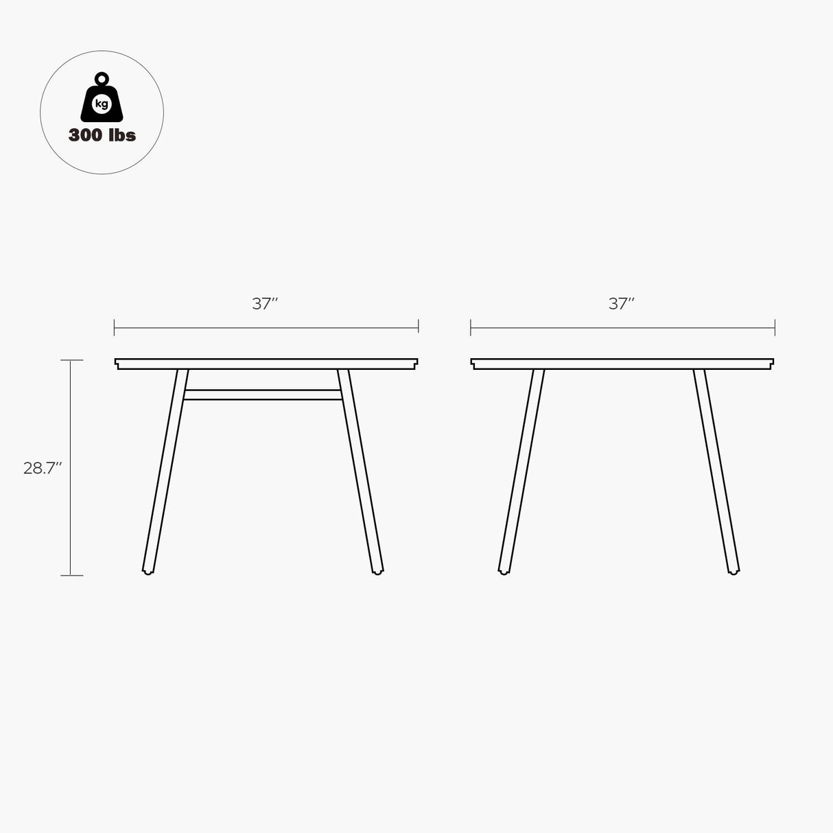 patio dining table square demision