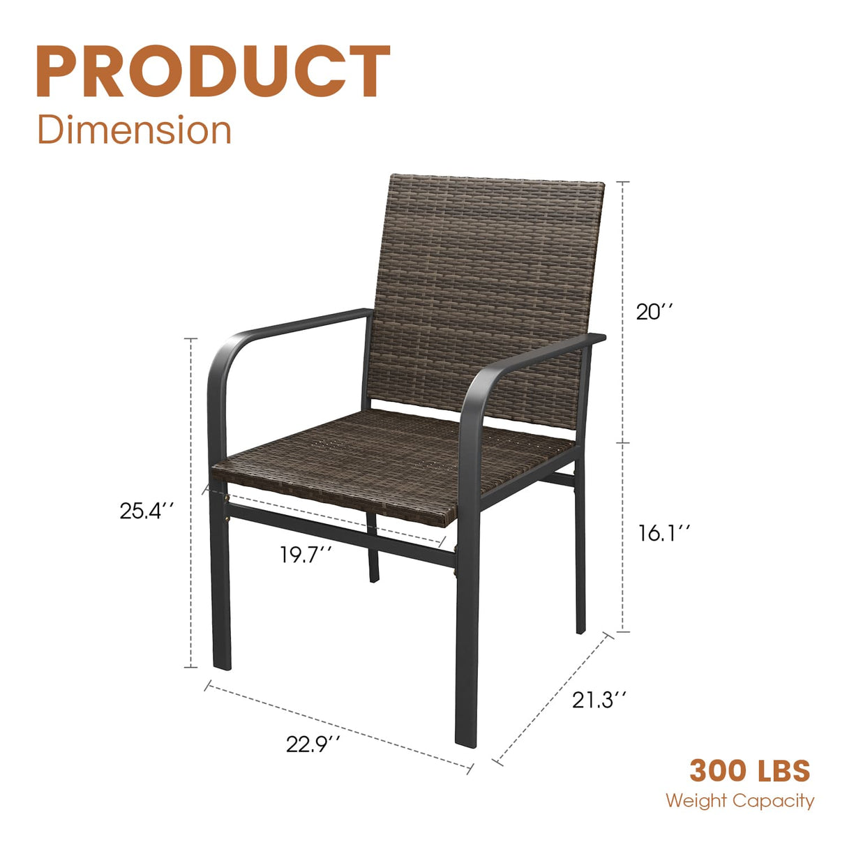 Vicllax Willow Circle 5/7 Pieces Wicker Dining Set, Round Metal Table and Wicker Armchairs
