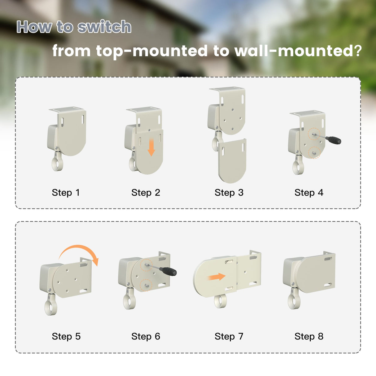 Vicllax Outdoor Cordless Sun Blocking Roller Shade, Patio Crank Roll Up Sun Shade