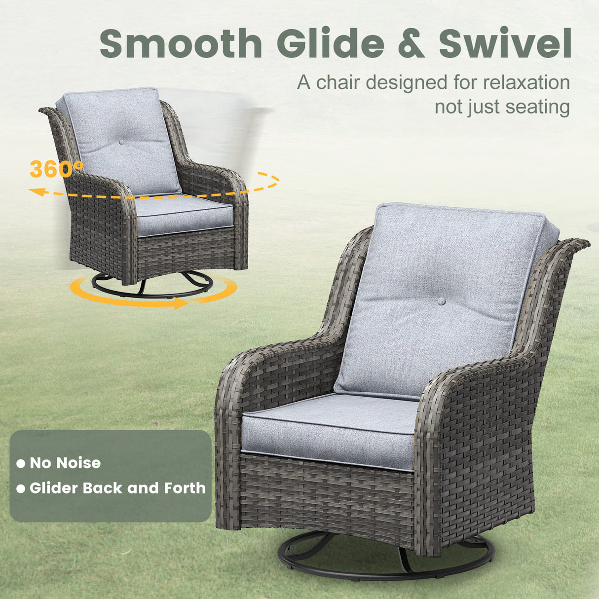 Vicllax Patio Wicker Oasis Lounge Sofa