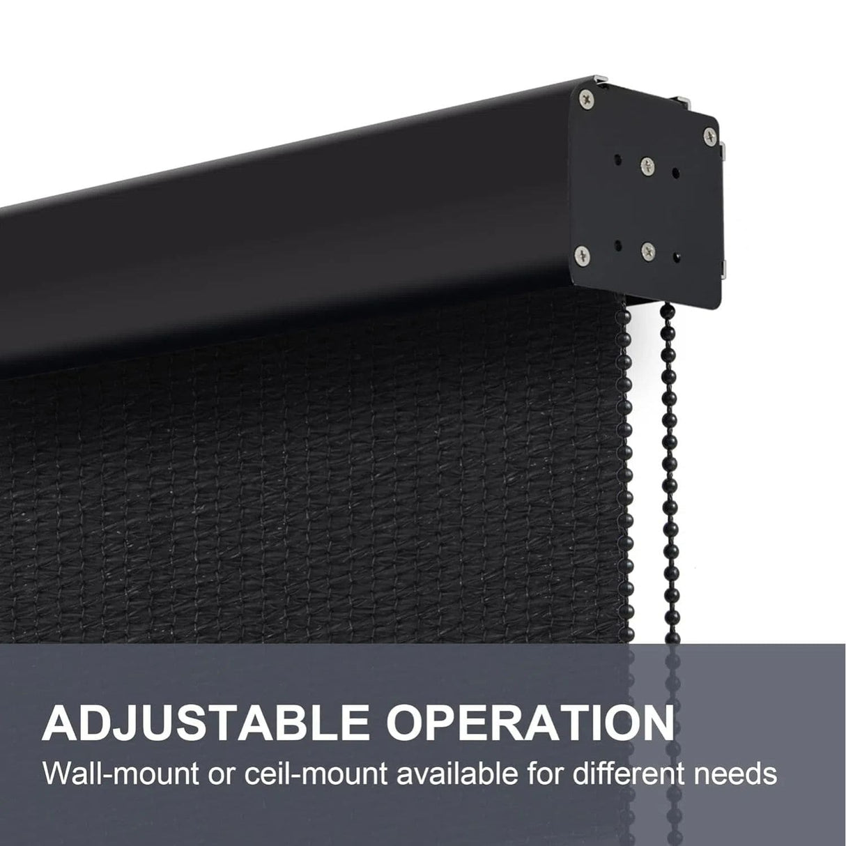 Vicllax Roller Shade, Patio Roll Up Sun Blocking Roller Shade with Aluminum Valance