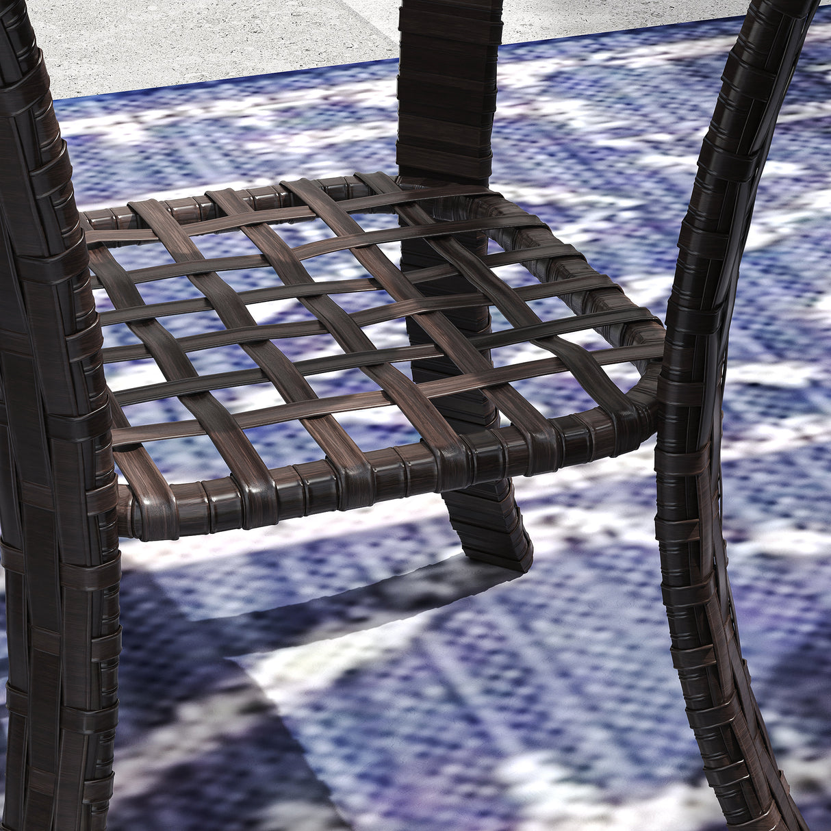 Vicllax Patio Wicker Oasis Lounge Sofa, Swivel Chair with Side Table