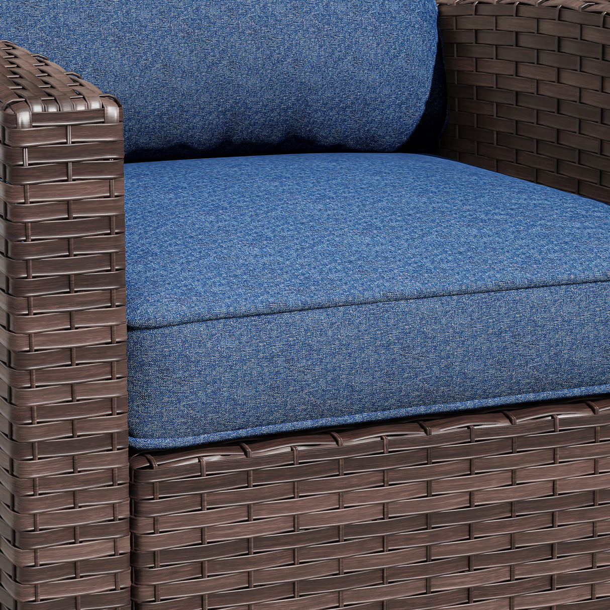 Vicllax Versatile Wicker Patio Sofa, Love Seat Glider, Chairs and Ottomans