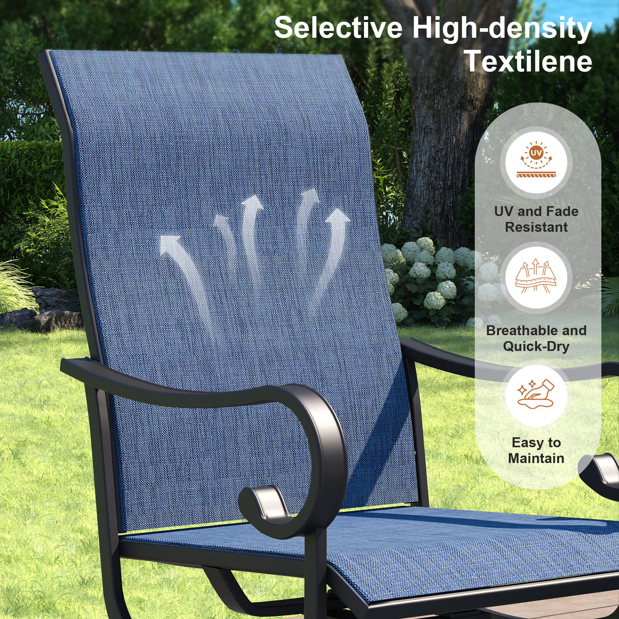 Vicllax 7/9 Pieces Outdoor Dining Set with Patio Round Dining Table and Swivel Chairs