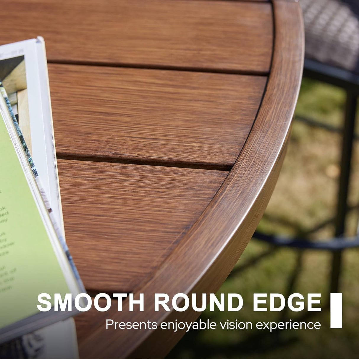 Vicllax 7 Pieces Outdoor Dining Set with 48" Round Dining Table and Swivel Chairs