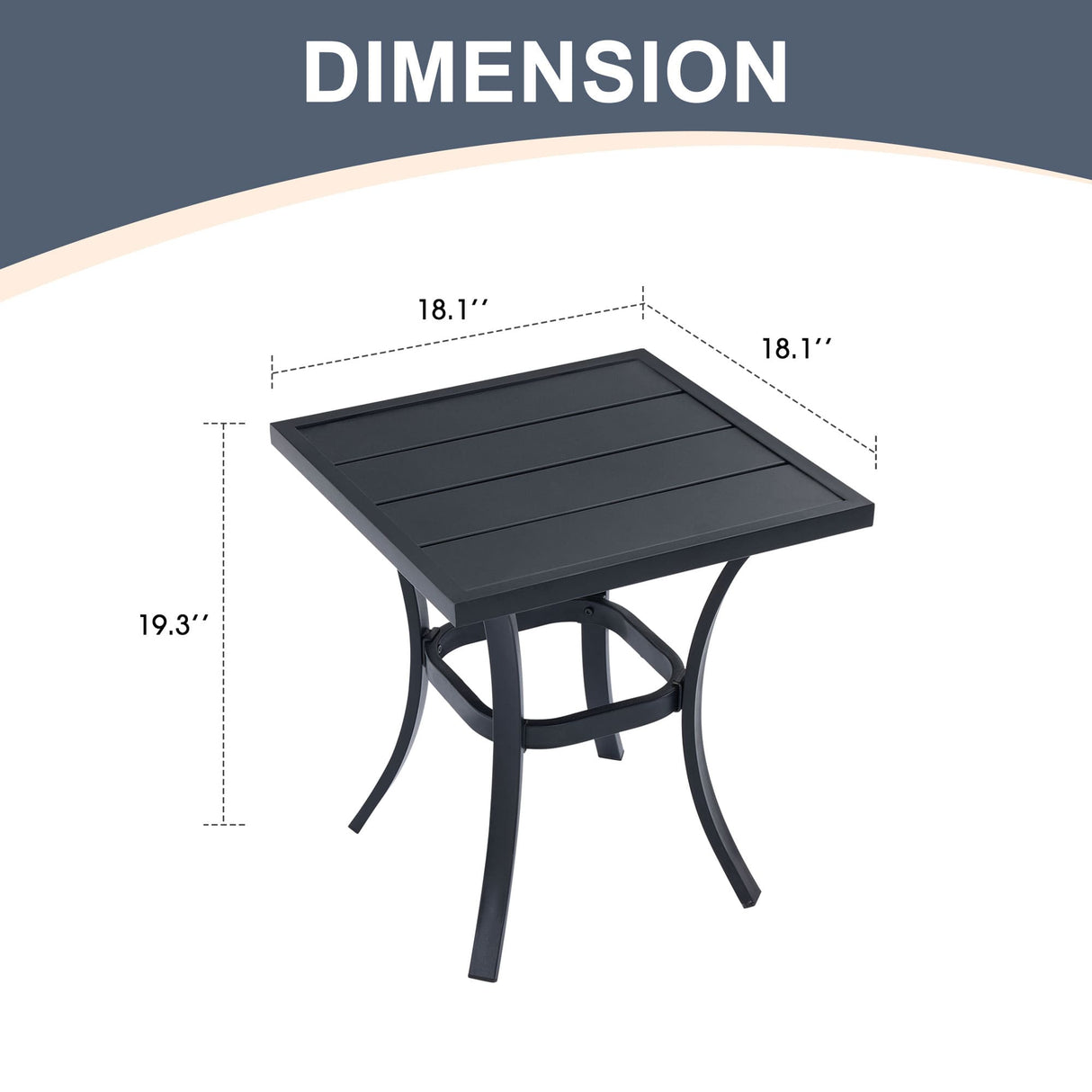 Outdoor Metal Round Side End Table