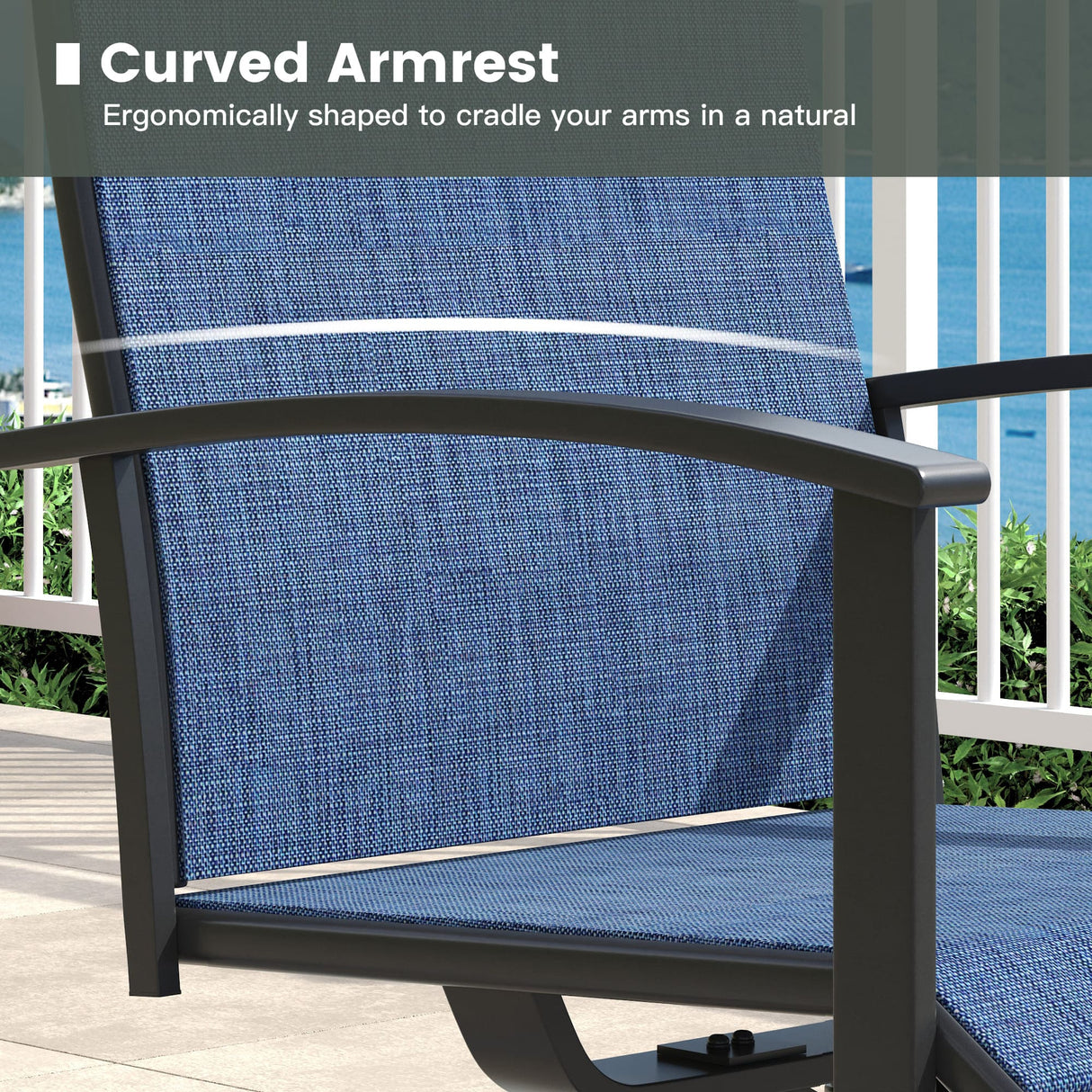 Vicllax 5-Piece Patio Dining Set, 40" Round Dining Table and Patio Swivel Chairs