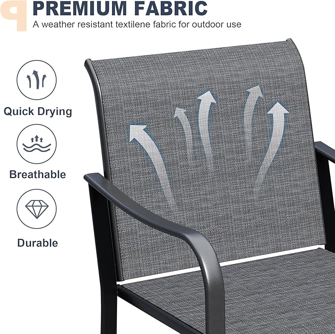 Vicllax High Bar Stool, High Top Tall Bar Chairs for Porch Deck Balcony