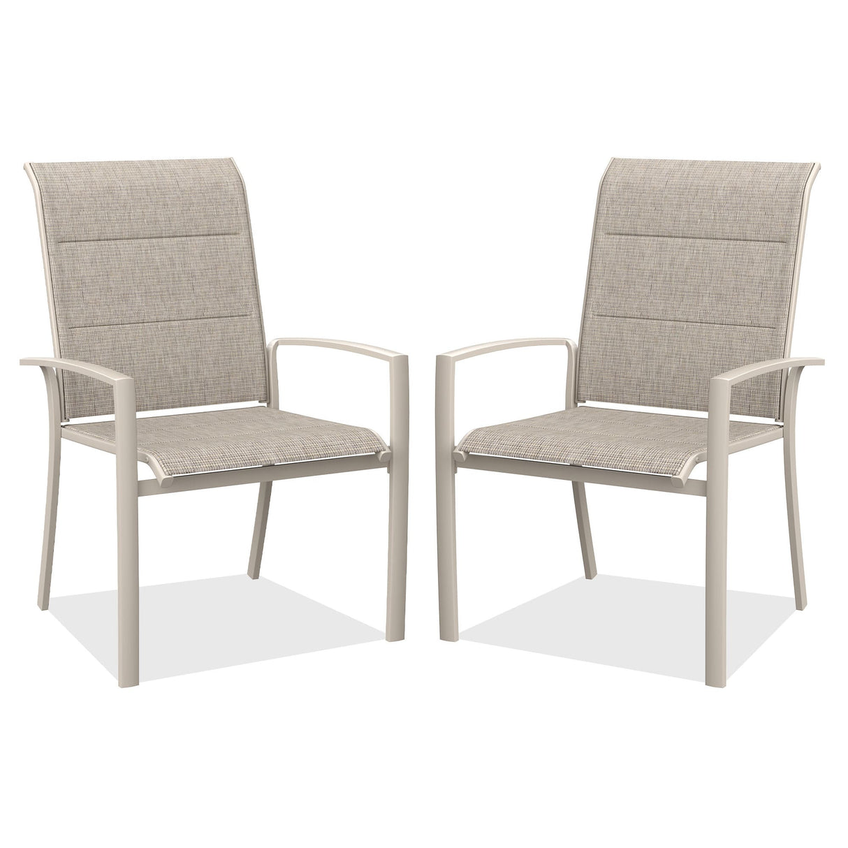 Vicllax Outdoor Padded Stackable Sling Dining Chair