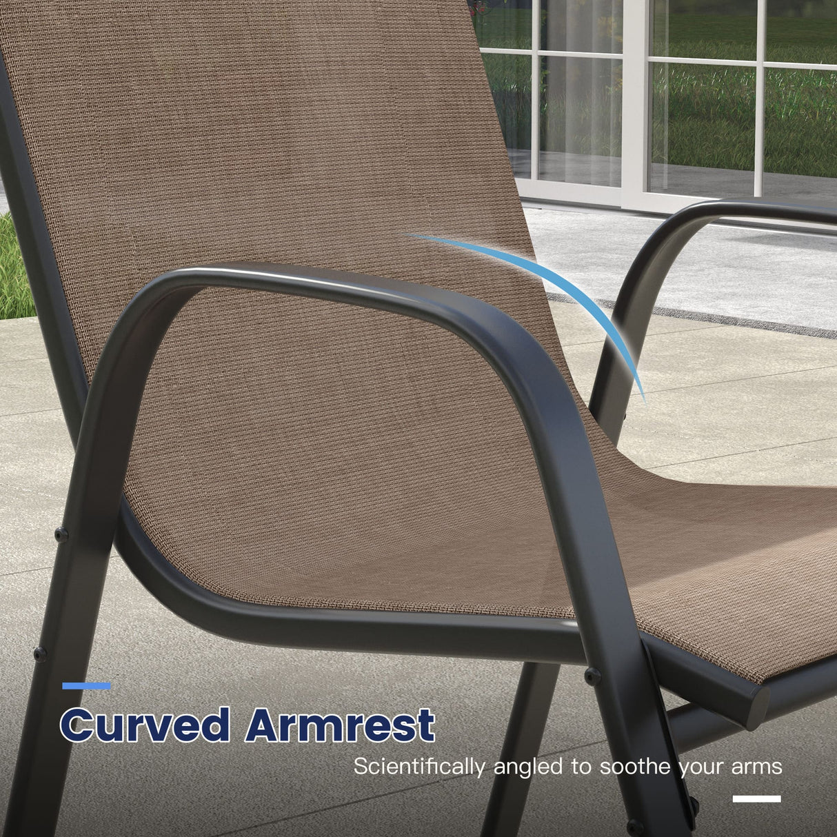 Vicllax 11 PCS Patio Dining Table Set, 60" Round Metal Table and Horizon Stackable Chair