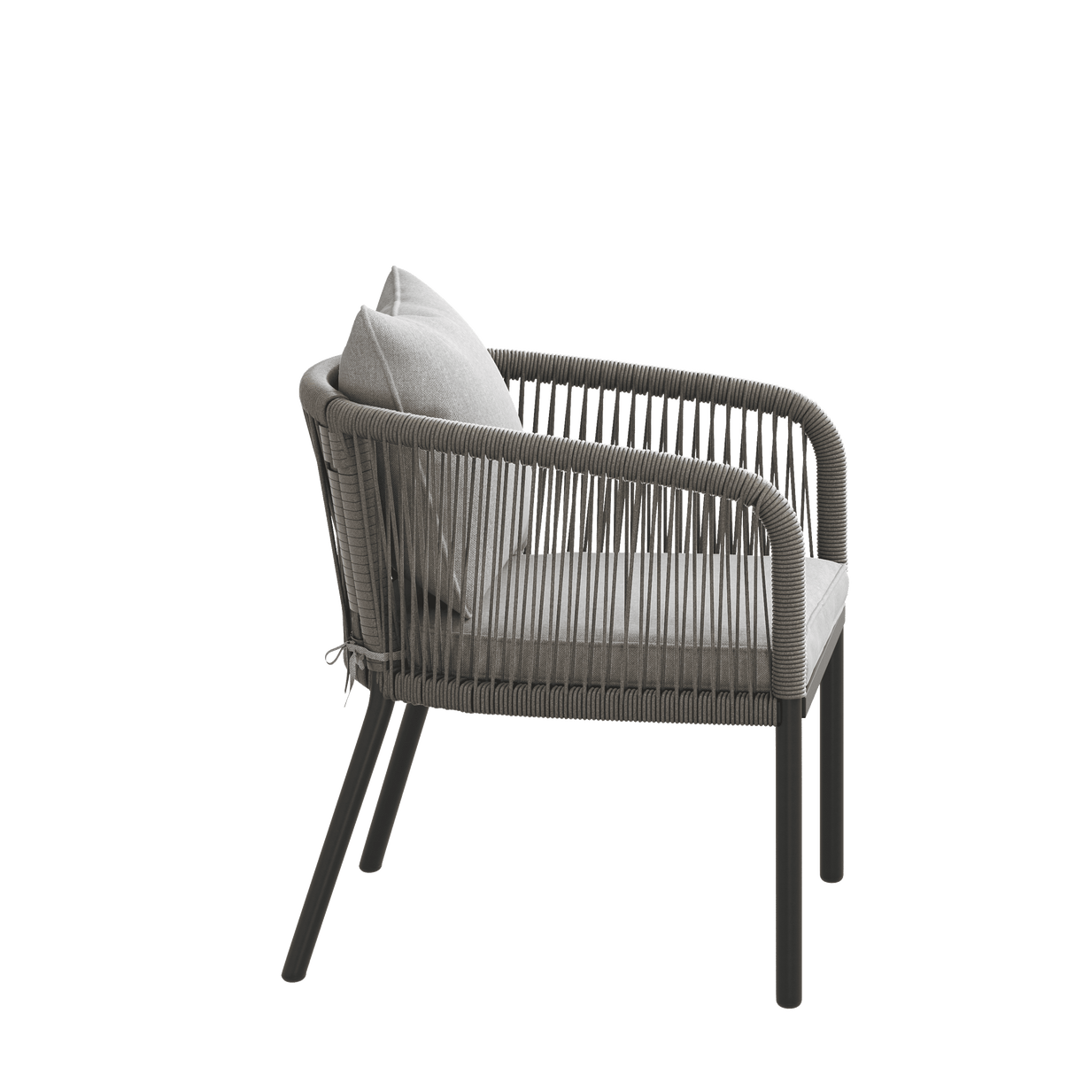 Vicllax Aria Modern Woven Rope Outdoor Dining Chair Set of 2